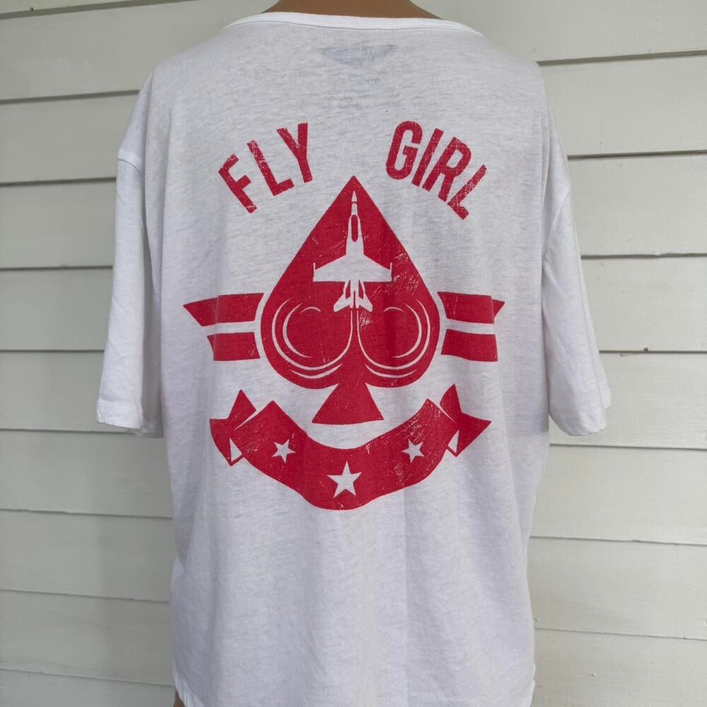 Top Gun Maverick Tee White Red Tshirt XL